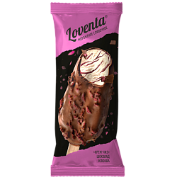 "LOVENTA" creamy ice cream "Cream cheese" with cranberry pieces